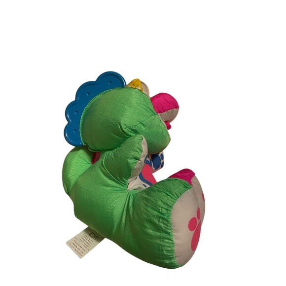 Fisher Price Dinosaur Baby Puffalump 1991 VTG 8” Rattle - Picture 3 of 7